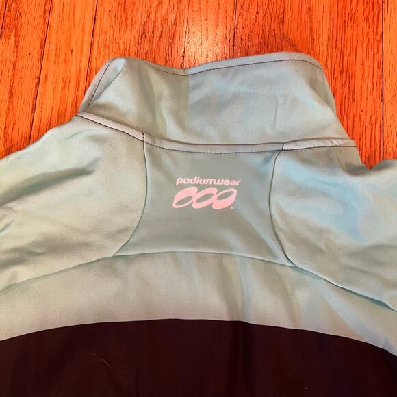 Podium Wear Jacket Womens XS Team Performance Running Black Green - Picture 4 of 8